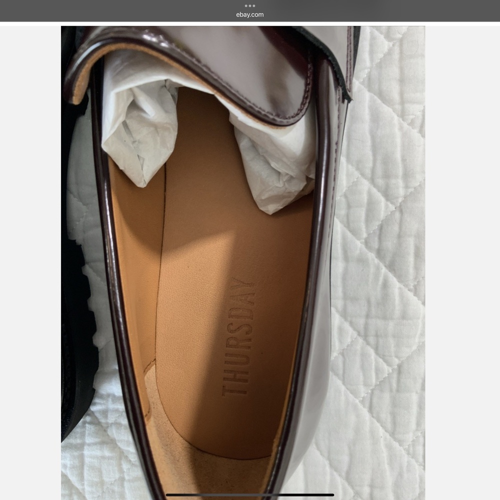 Thursday Boots Women's Penny Loafers - Burgundy, Size 11 (B104) - Picture 7 of 10